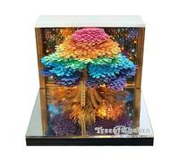 Calendario 3D 2026, calendario 3D con albero fiorito, blocco note artistico 2026, decorazione da scrivania, scultura in carta per note adesive, decorazioni natalizie fai da te