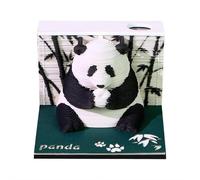 Calendario 3D 2026, calendario creativo a forma di panda, con luce a LED, calendario da scrivania 3D per decorazione da scrivania, blocco note 2026, scultura artistica con scultura tempio del cielo