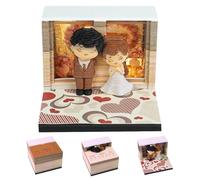 Calendario 3D 2026, calendario da sogno, calendario 3D a forma di pezzo di matrimonio, con intaglio in carta 3D, per prendere appunti, ornamenti decorativi, regali per le vacanze