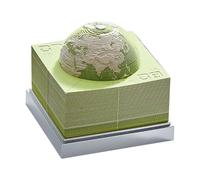 Calendario 3D 2026 - Calendario per sculture in carta a forma di terra | Blocco note staccabile, Pianificatore artistico da tavolo per note quotidiane ispiratrici, ufficio, appartamento, freelance