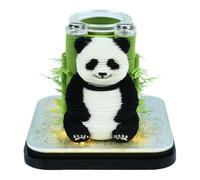 Calendario 3D 2026, calendario strappabile, simpatico panda, con luci, da utilizzare come segnalibro e blocco note, adatto per ufficio, casa, regali ornamentali