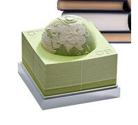 Calendario 3D 2026 con terrestre, decorazione da tavolo | Blocco note per ufficio, scuola, compleanno, libertà, insegnanti, studenti, comodino, letto, toeletta
