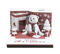 Calendario 3D 2026 Da Scrivania,Calendario 2026 Orso Natalizio con Pagine Strappa Via 3D,Scrivania Decorazioni Natale per Organizzazione | Regalo Insegnante Studente Famiglia Ufficio Casa