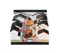 Calendario 3D 2026 - Jiangnan Water Town 3D Memo Pad 2026 Calendario da scrivania con luce LED, scultura di architettura in carta con note a strappo, organizer da scrivania a LED