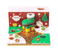 Calendario 3D 2026 Tazza di Natale Calendario Settimanale 2026 Time Piece Calendario 3D Memo Pad Carta Scultura Art Scultura Strappare Calendario da Scrivania Decorazione di Natale