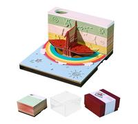 Calendario 3D 2026 Time Piece, 3D Memo Pad Origami Time Calendari settimanali Strappo Carta Intaglio Art Calendario da scrivania Notepad Decorazioni Regalo