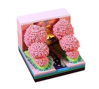 Calendario 3D 2027 Blocco note Luminoso A Forma Di Albero | Blocco note 3D scolpito per freelance studenti insegnanti compleanno vacanza ufficio casa appartamento
