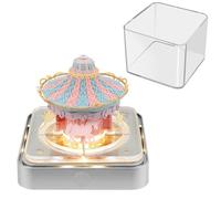 Calendario 3D a strappo 3D 2026 con base luce scultura in carta Time Piece Calendar 2026 per compleanni (giostra)