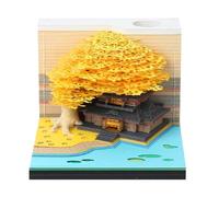 Calendario 3D - Calendario per sculture di scultura di carta per la casa della casa di fiori di per classe, vacanza con funzione di memoria, blocco note artistico per insegnante, pendolari
