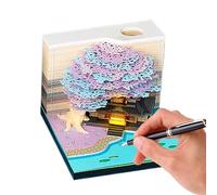Calendario 3D | Calendario Scultura Di Carta - Taccuino Artistico Design Casa Albero Con Blocco Note Strappabile Per Aula Vacanze Trasferte Palestra Insegnanti Casa