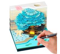 Calendario 3D - Calendario Scultura Di Carta,Taccuino Artistico Design Casa Albero Con Blocco Note Strappabile Per Aula Vacanze Trasferte Palestra Insegnanti Casa