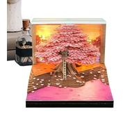 Calendario 3D da scrivania 2026 - Calendario di carta artistica 52 settimane 2026,Blocco note decorativo per eventi | Per la casa ufficio Scuola Ringraziamento Natale