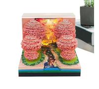 Calendario 3D da scrivania, calendario di carta artistica 52 settimane 2026 | Blocco note decorativo pianificatore di eventi | Per casa ufficio scuola Ringraziamento Natale