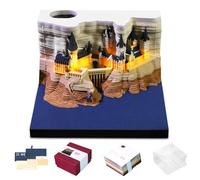 Calendario 3D Da Strappare, Blocco Note 3D con Luce 2026, Calendario Da Tavolo con Castello, Calendario Castello con Calendario Settimanale Sticky Notes, Ornamento Da Scrivania, Regalo Di Compleanno