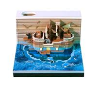 Calendario 3D, nave pirata strappare via il calendario della carta 2026 per la pianificazione creativa, ornamento da scrivania decorativa con tema del festival, divertente per la casa