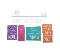 Calendario a Fogli e Supporto Estensibile Anelli per aula | Display Mensile, Installazione Flessibile, Schede Incluse, per Bacheca e Area Didattica