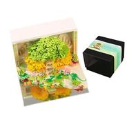 Calendario a forma di pezzo del tempo, blocco note con scultura di carta con fiori e albero, calendario 3D per scuola, scuola, insegnanti, allenamento, vacanze di Natale