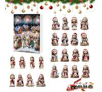 Calendario A Pendente In Acrilico Per Il Natale, Calendario 'Avvento Con 24 Pendenti A Tema Gesù Per Natale, 2D Per Scena Ricordo, Per Studenti Adolescenti Adulti Amici Famiglia