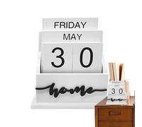 Calendario a per scrivania, calendario perpetuo retrò, multiuso, rustico per camere da , decorativi per la data per il soggiorno