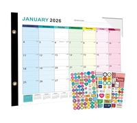 Calendario a secco Scappato - gennaio 2026 - giugno 2027, calendario del piano murale asciutto | Piano mensile riutilizzabile, indicatore estinto per casa, scuola, riunioni, cucina, soggiorno