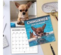 Calendario 'Anno 2026 Agenda Mensile 12 Tema Cani
