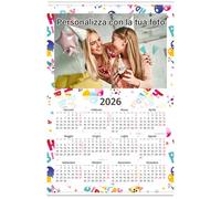 Calendario annuale 2026 personalizzato - tema Compleanno calendario da parete personalizzabile con le tue foto calendario fotografico Fujifilm