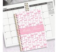 Calendario annuale A5 con rilegatura a spirale 2026 gennaio-2026 dicembre, con note, liste di cose da fare e pagine di panoramica mensile, perfetto per il ritorno a scuola, la casa, la decorazione del