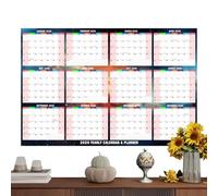 Calendario annuale da parete 2026, 61 x 86 cm, double face e cancellabile, per abitudini sane, studio, compiti scolastici, pulizia della casa, esercizio