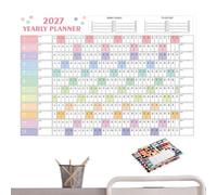 Calendario annuale da parete double-face, 12 mesi, formato grande, con etichette colorate