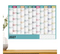 Calendario annuale Grande Formato Spessa Fronte Retro Etichette Colorate