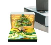 Calendario Artistico 3D House Tree Casa 2025 - Calendario D'arte 3D 2025 | Del Della Memoria Carina Luce Notturna | CAMPIONE DI SCULTTURA DI PARTICA DEL CONSEGNA DELLA VASTIONE P