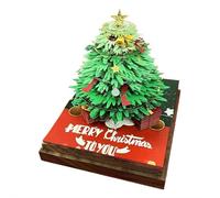Calendario artistico 3D per appunti 2026, albero di Natale, calendario da scrivania 2026 con luce LED, note autoadesive 3D, albero di Natale, blocco note in carta 3D intagliato arte scrivania