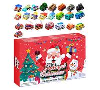 Calendario 'Avvento - 15 pollici Conto di Natale | PP Toy - 24 piccole auto educative 3-5 cm, bambini ideali 3+, attività interattiva Maison Écolerie Voyage tradizioni dicembre