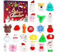 Calendario Avvento 2024,Christmas Countdown 2024 Adventskalender, 24 Pezzi Giocattolo del Calendario di Natale,Slow Rising Mochi Squishy Toys,Natale Conto alla Rovescia Calendario Giocattolo