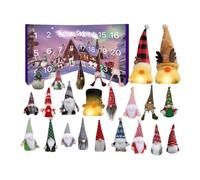 Calendario 'avvento 2024 con gnomi luminosi, giganti gnomi luminosi, decorazione natalizia con gnomi luminosi, calendario natalizio per conto alla rovescia per bambini