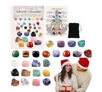 Calendario 'avvento 2024 Cristalli, Calendario 'avvento Di Pietre Preziose Con Cristallo Di Chakra in Resina Da 24 Giorni, Calendario Del Conto Alla Rovescia Con Pietre Preziose E Minerali