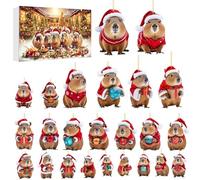 Calendario 'Avvento 2024 Di Natale Capybara Calendario Del Conto Alla Rovescia Di Natale 24 Giorni Figura Memorie Capybara Ciondoli Capybara Acrilico 2D Regalo Natale Bambino
