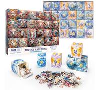 Calendario Avvento 2024 - Puzzle 1000 Pezzi, Puzzle natalizio 3D quilling animale, Per migliorare le abilità di osservazione e aumentare il QI. Idee regalo natale 2024 bambini donna uomo.
