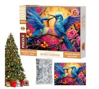 Calendario 'avvento 2024 puzzle di Natale, puzzle del calendario alla rovescia di Natale | Puzzle di Natale per bambini - Divertente puzzle per le vacanze 2024 6 scatole Animali per ragazzi e