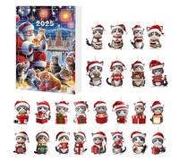 Calendario 'Avvento 2025, 24 giorni, 24 giorni, 24 pezzi, in acrilico 2D, ornamenti per le feste, per albero di Natale, pareti, porte, auto