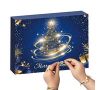 Calendario 'Avvento 2025 | 24 Giorni Collane | Orecchini Alla Anello In Lega Natalizio,per Donna Ragazza Moglie Sorelle Inverno Giornaliero Festa Compleanno Party Ricompensa