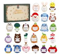 Calendario 'Avvento 2025,2D Acrilico Decorazioni Per Feste E Regali - 24 Giorni Animali All Uncinetto Positivi Calendario Avvento - Per Il Compleanno Di Bambini Ragazzi E Adulti