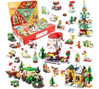 Calendario Avvento 2025 Bambini, 24 Giorni Calendario dell'Avvento Blocchi da Costruzione Albero di Natale, Conto Alla Rovescia di 24 Giorni Calendario dell Avvento Giocattolo Regali di Natale