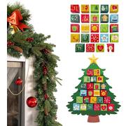 Calendario 'avvento 2025 - Calendario 'avvento Bambini, decorazione di alberi di Natale, 24 giorni Avvento, ornamenti di Natale fatti a mano per feste invernali per feste in casa mura
