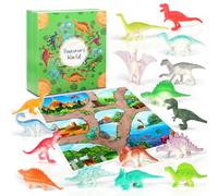 OKYUK Calendario Avvento 2025, Calendario Avvento Bambini Dinosauri con 16 Dinosauri Unici, Giocattoli a Sorpresa a Forma di Dinosauro per Bambini dai 3 Anni