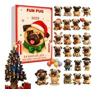 Calendario 'Avvento 2025, ciondolo 2D in acrilico da collezione, e Golden Retriever ornamenti per l'albero di Natale, regalo per famiglie, amanti degli animali domestici, Golden