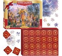 Calendario Avvento 2025 Natività Puzzle per Donna Uomo Kinder Nascita di Gesù Calendario di Natale