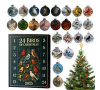Calendario 'Avvento 2025 - Ornamenti Per Uccelli 2D | Conto Alla Rovescia Per Natale 24 Giorni | Giocattolo Per Uccelli Per Bambini, Adolescenti, Studenti, Familiari, Amici, Zaino, Regalo F
