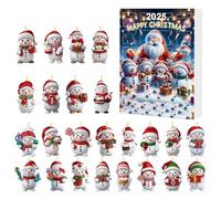 Calendario 'Avvento 2025 - Ornamento Pupazzo Di Neve Natalizio 2D Con Conto Alla Rovescia Di 24 Giorni | Calendario Delle Feste In Acrilico Per Decorazione Di Albero, Tavolo E Finestra | Regalo Pe