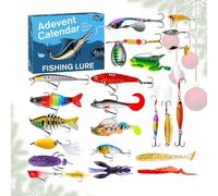 Calendario 'Avvento 2025 | Set Attrezzatura Da 24 Giorni Natale | Attrezzatura Collezionabile Per Laghi Fiumi Acqua Salata | Spiaggia Esterno Uomini tore Papà Partner